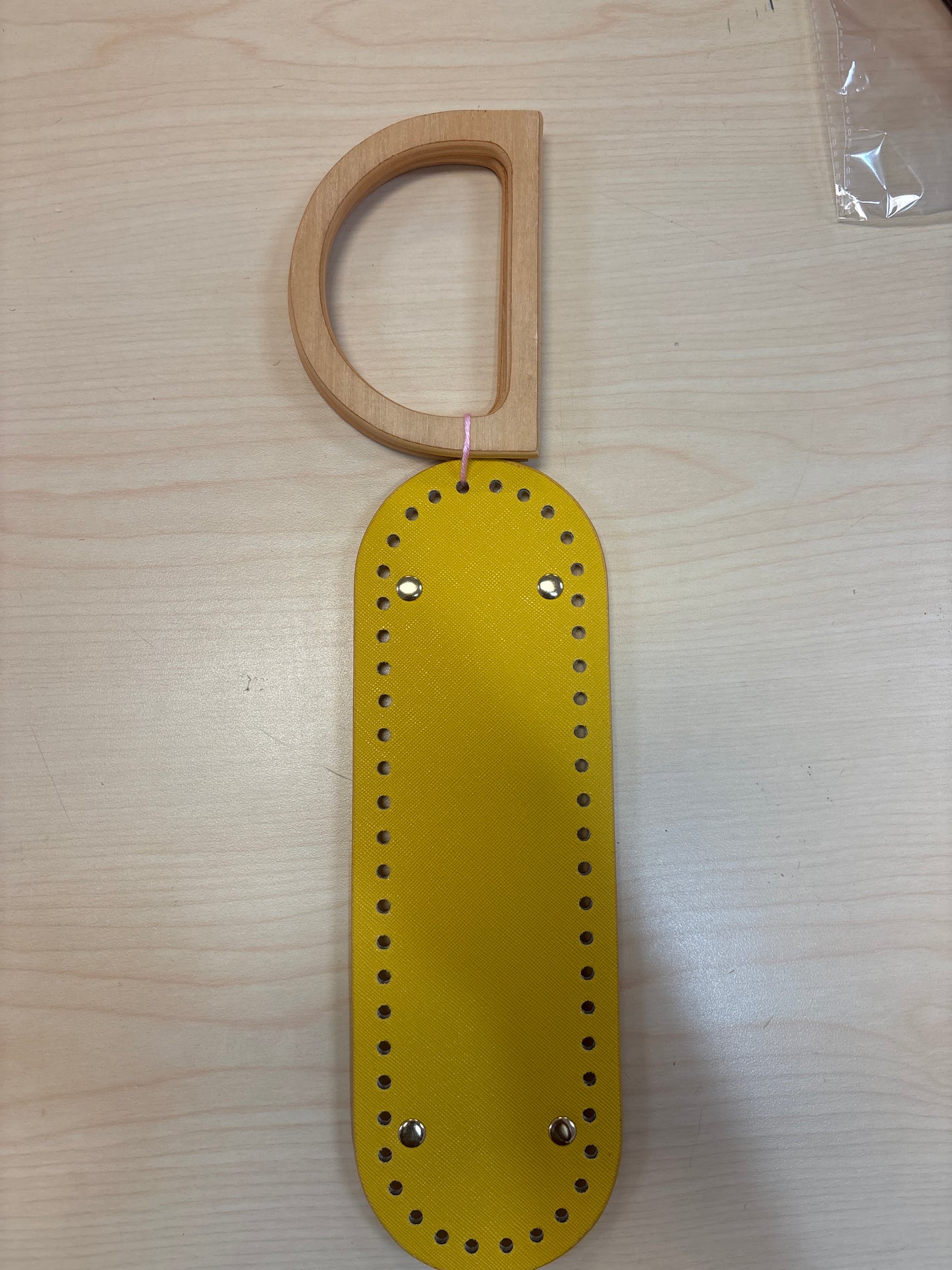 Kit de cartera con asa de madera