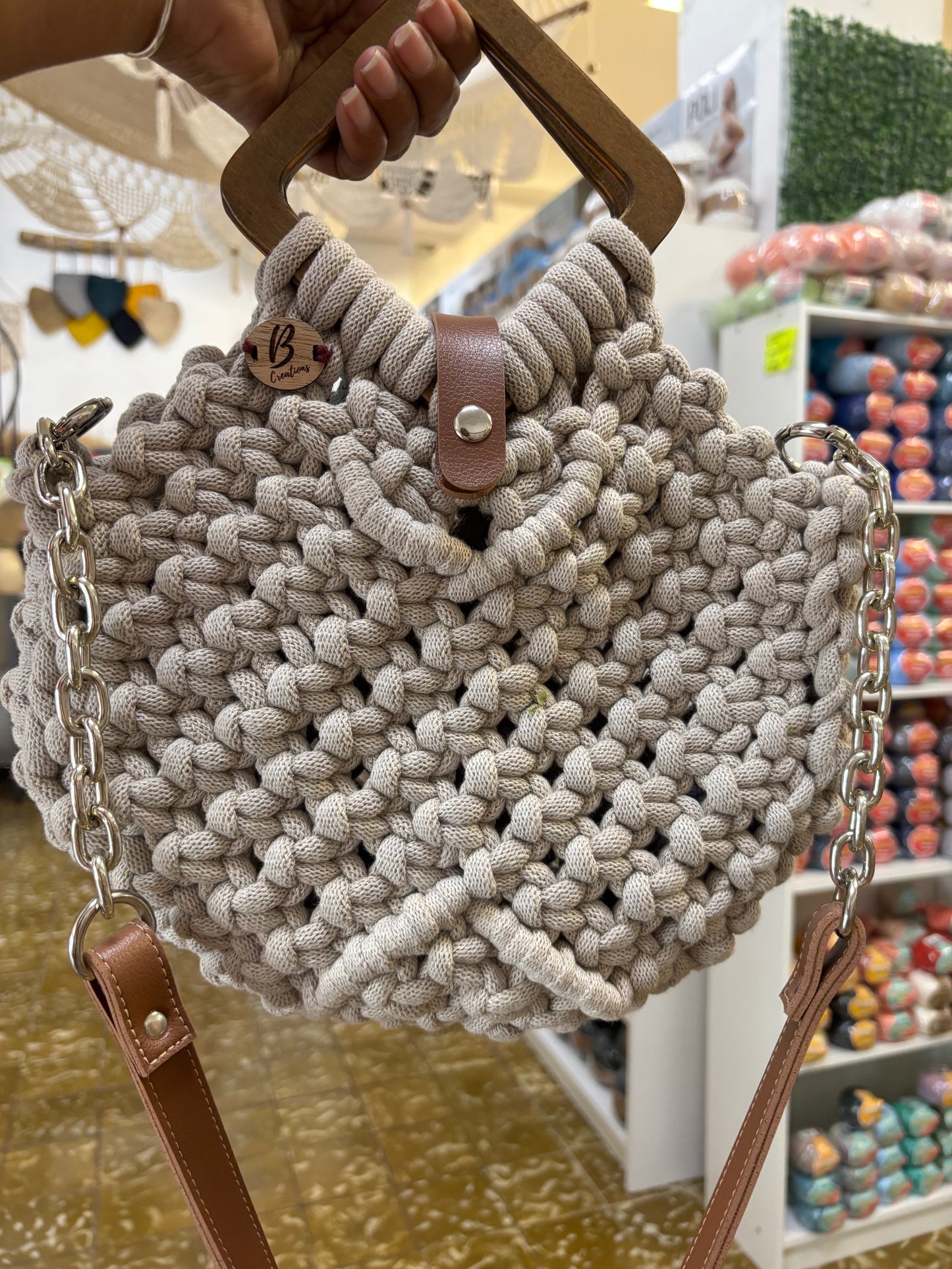 Cartera macramé