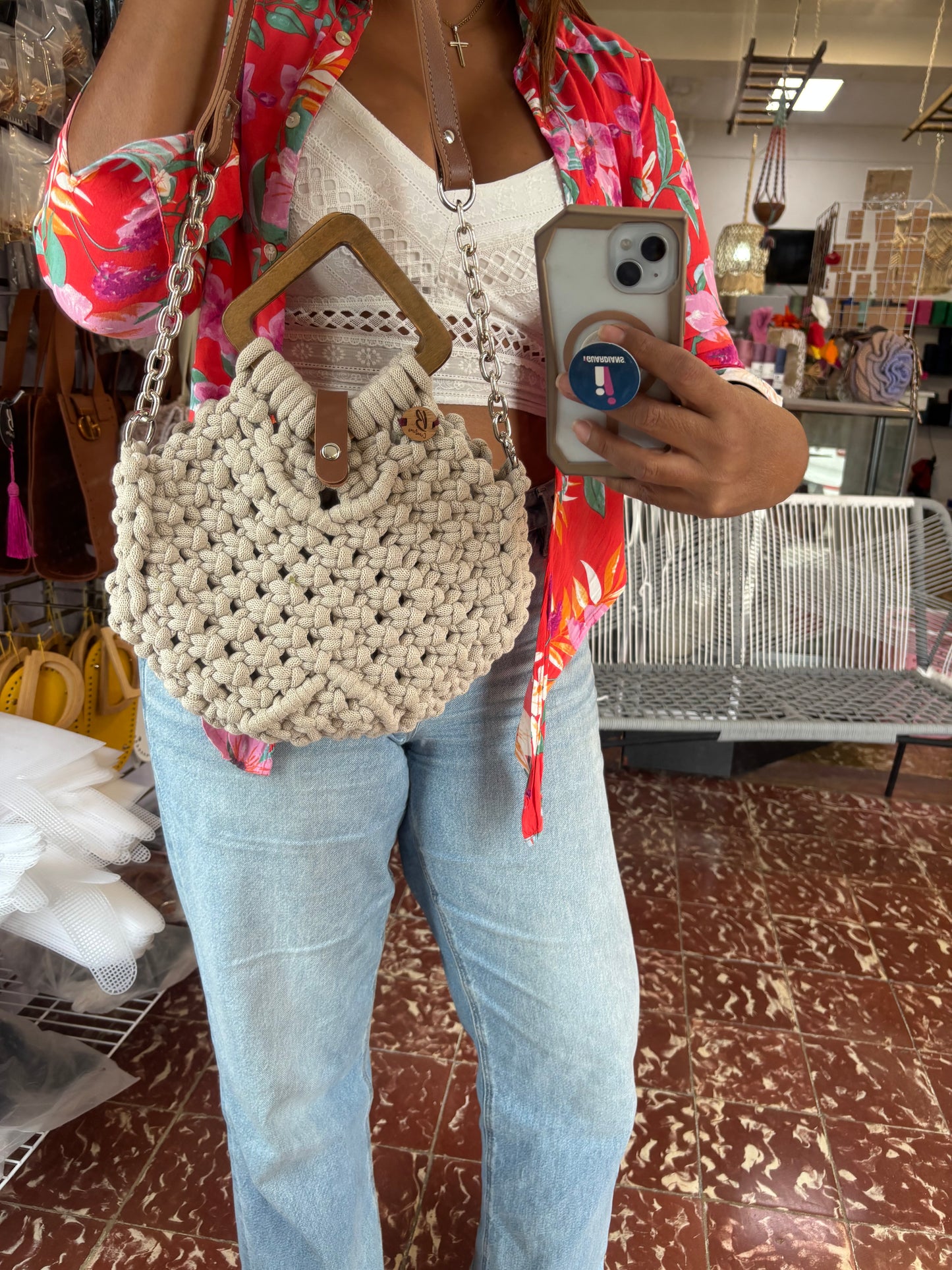 Cartera macramé