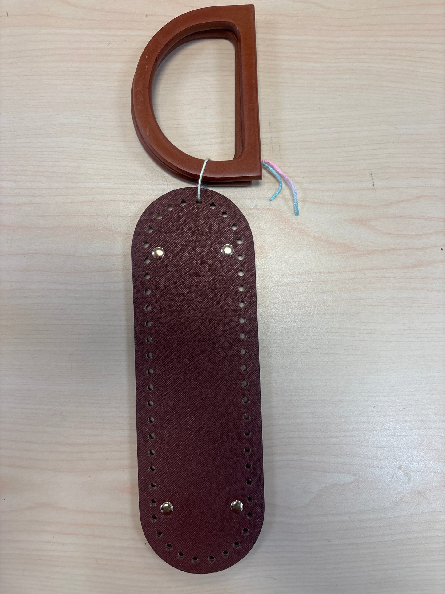 Kit de cartera con asa de madera