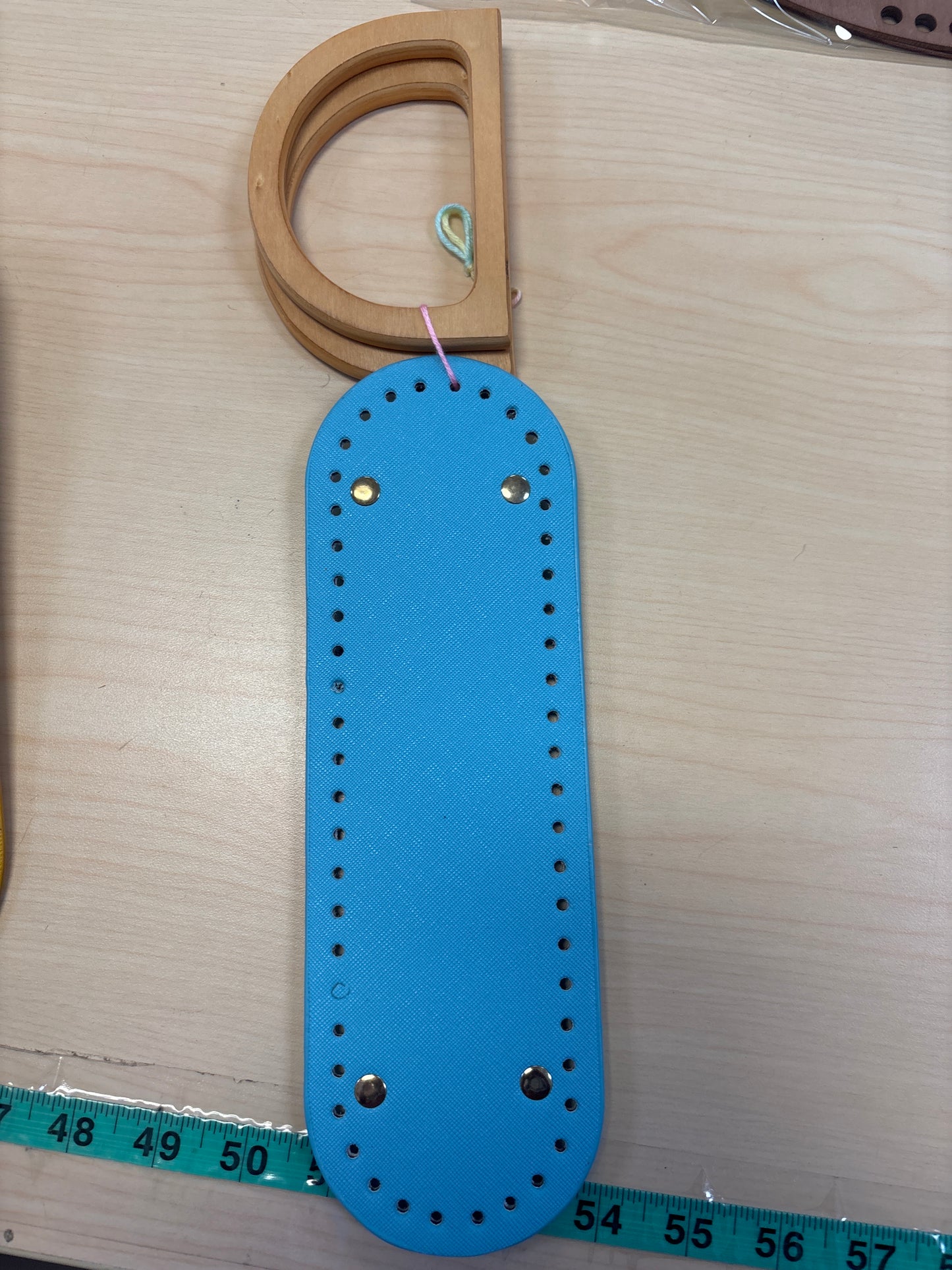 Kit de cartera con asa de madera