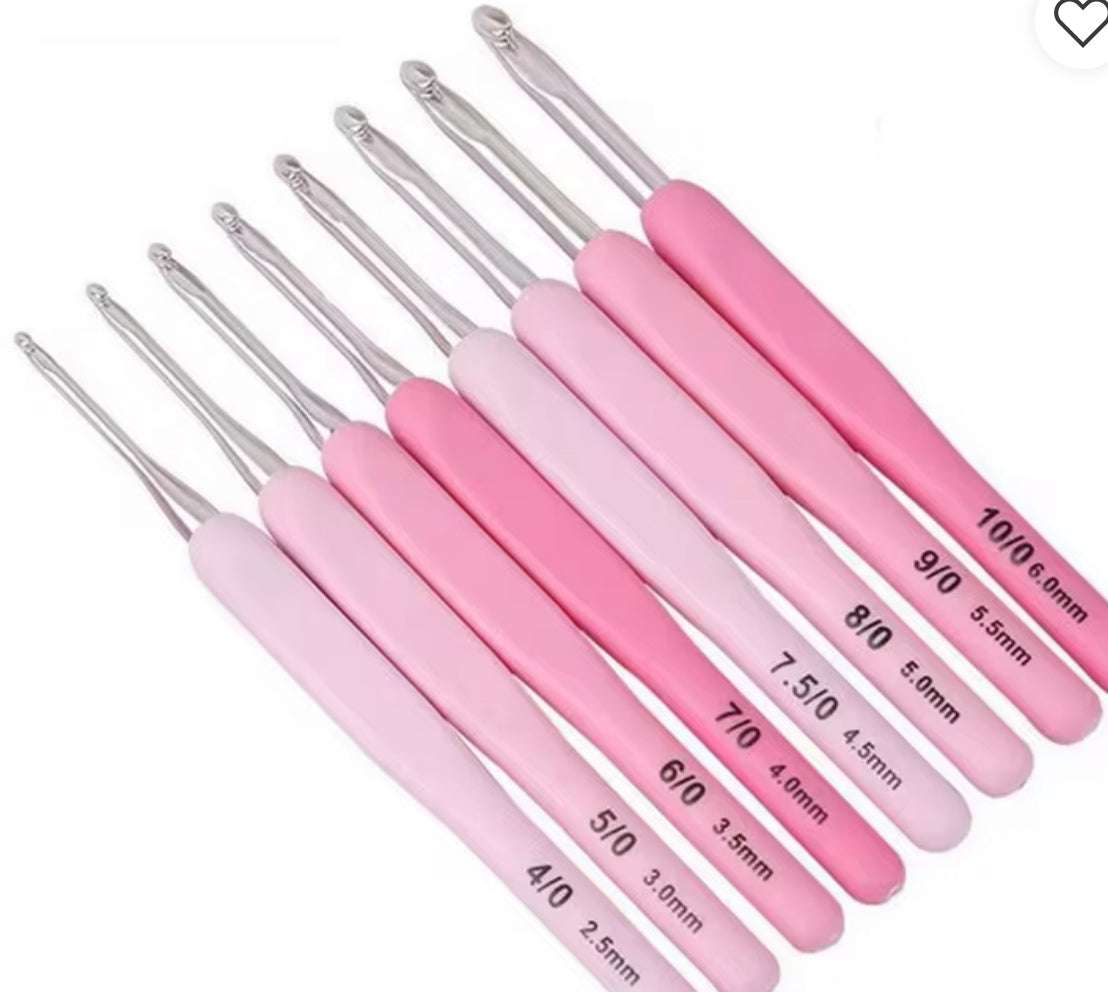 Cartuchera con agujas rosa ergonómica
