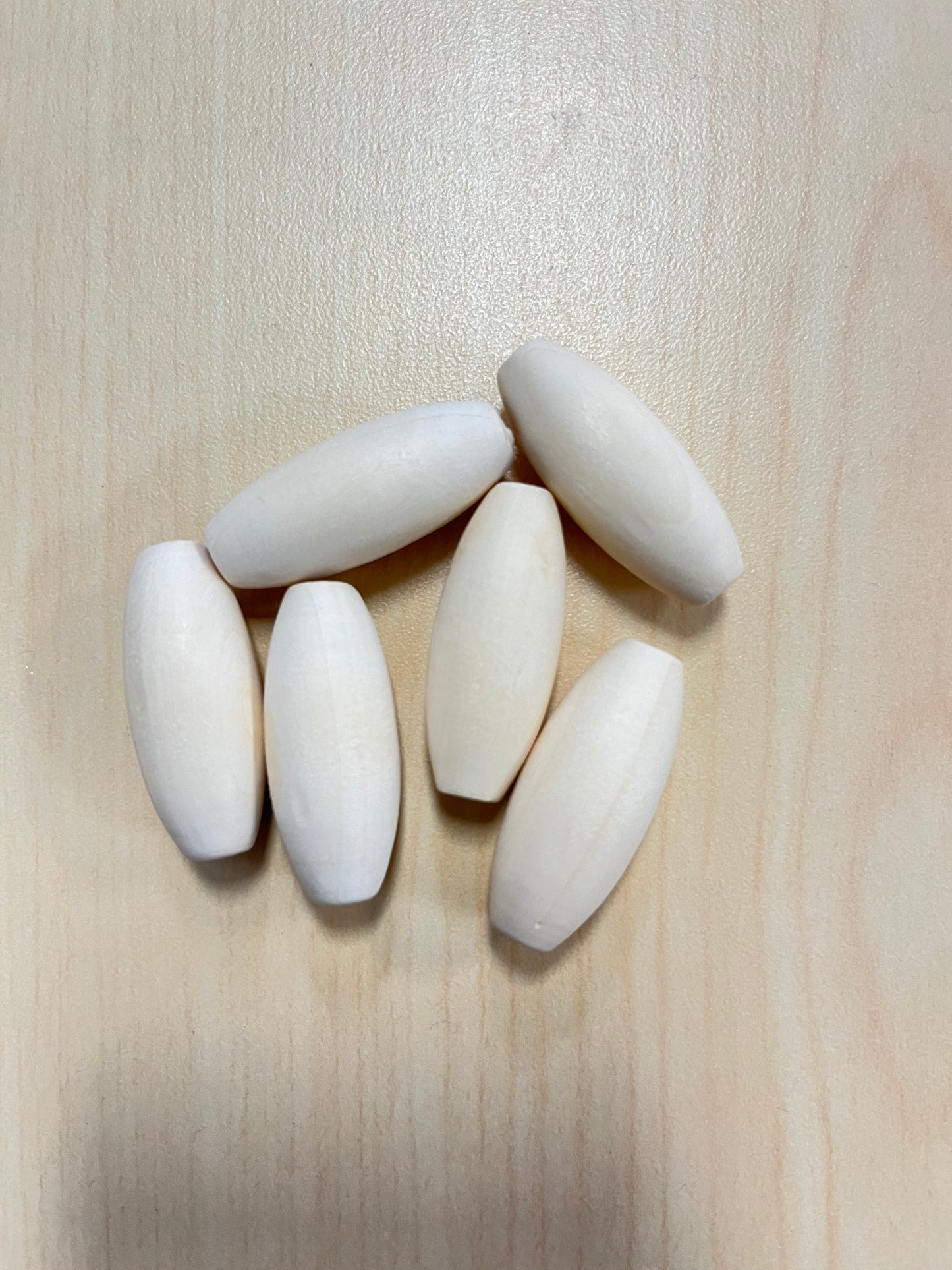 OVAL WOODEN BEADS 6 PACK