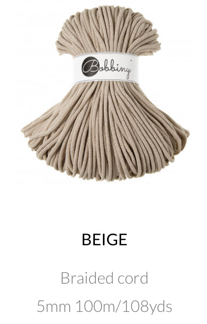 5mm Braided Cord- Bobbiny Premium Cord