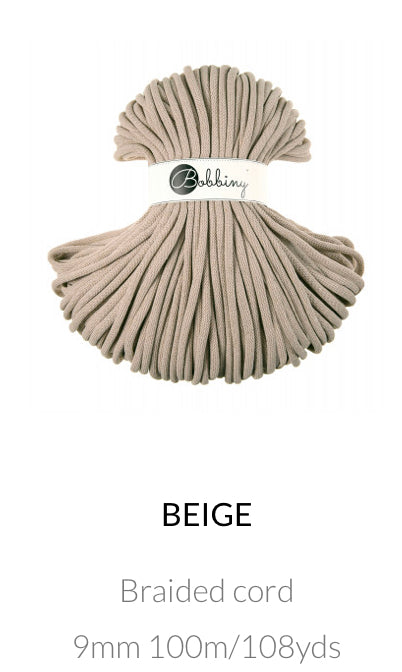 9mm Braided Cord- Bobbiny Premium Cord