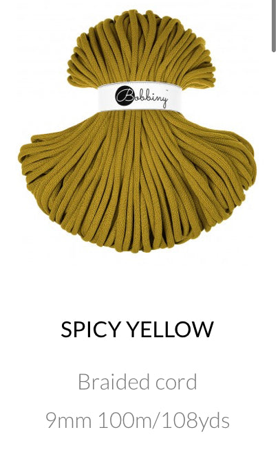 9mm Braided Cord- Bobbiny Premium Cord