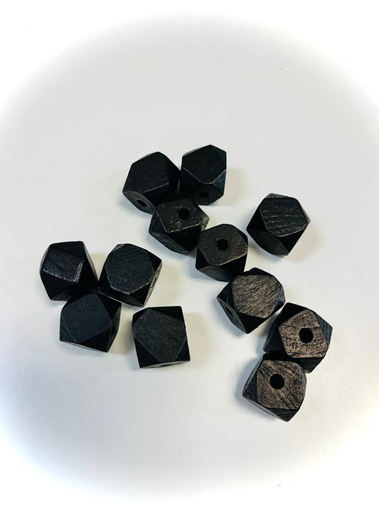 Black Wooden Beads