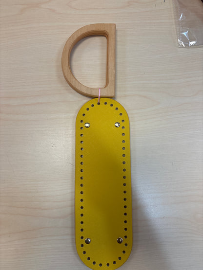 Kit de cartera con asa de madera
