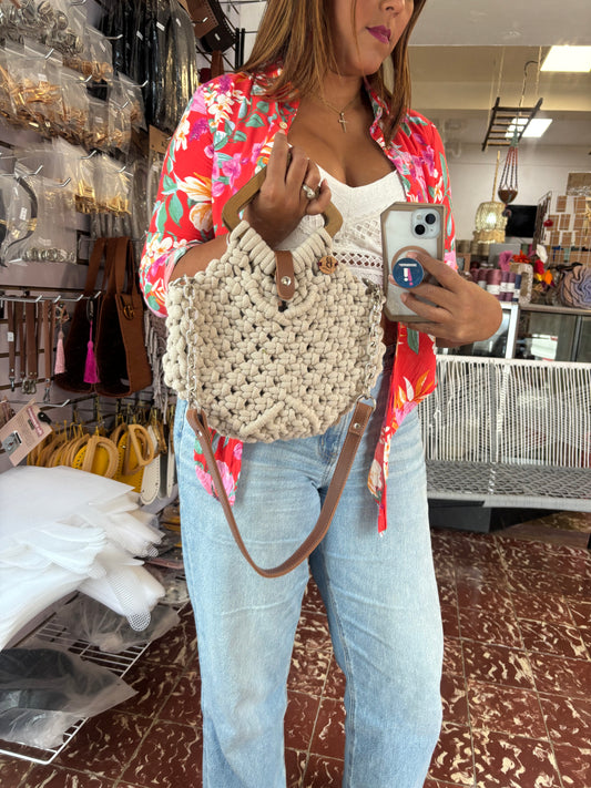 Cartera macramé