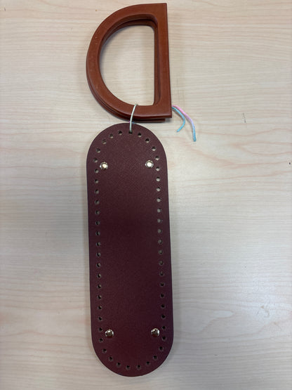 Kit de cartera con asa de madera