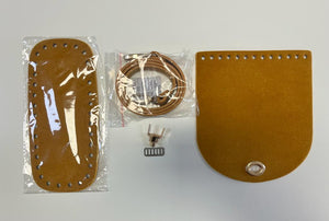 Kit para cartera o mochila (asa de correa, cierre dorado, solapa y base)