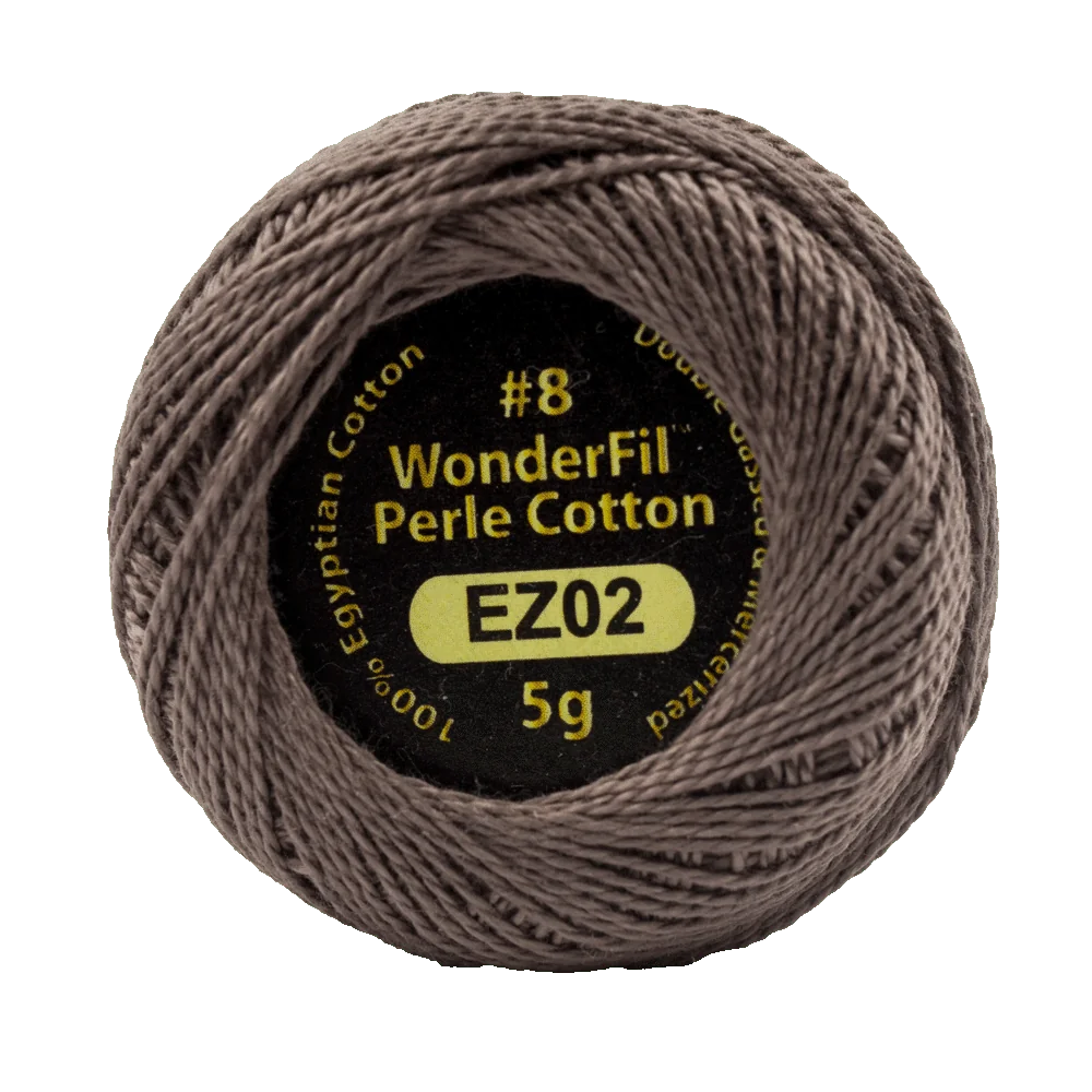 Elezanza 8wt Egyptian perle cotton thread solid color