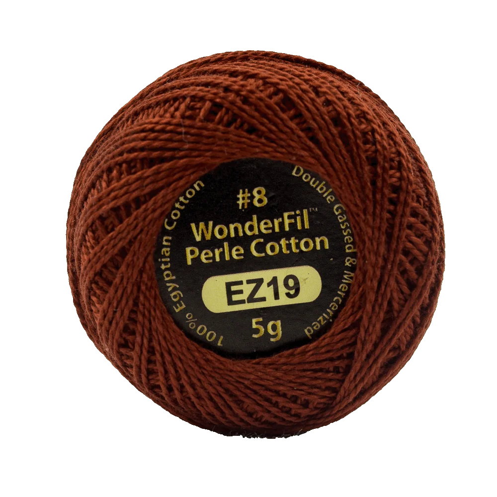 Elezanza 8wt Egyptian perle cotton thread solid color