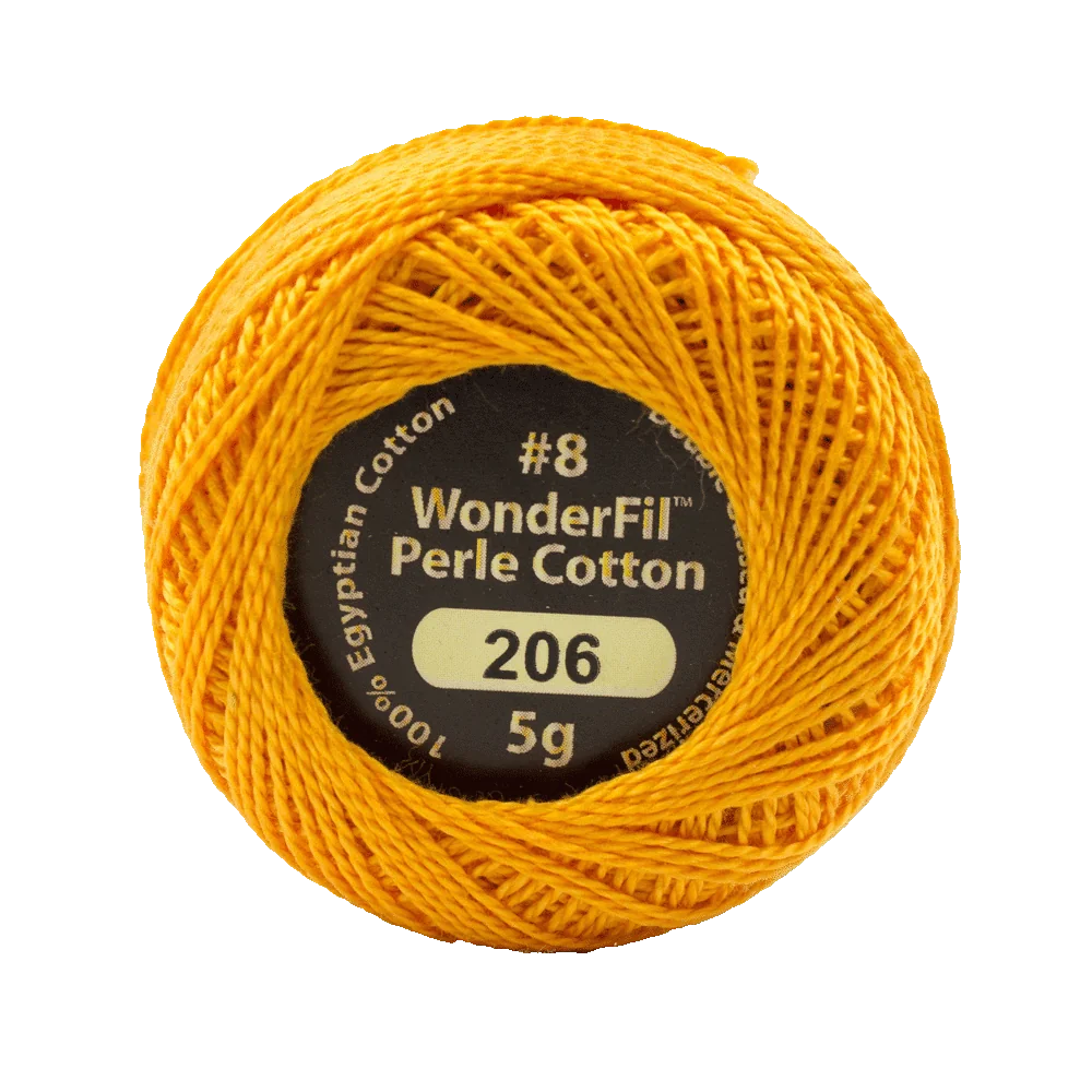 Elezanza 8wt Egyptian perle cotton thread solid color