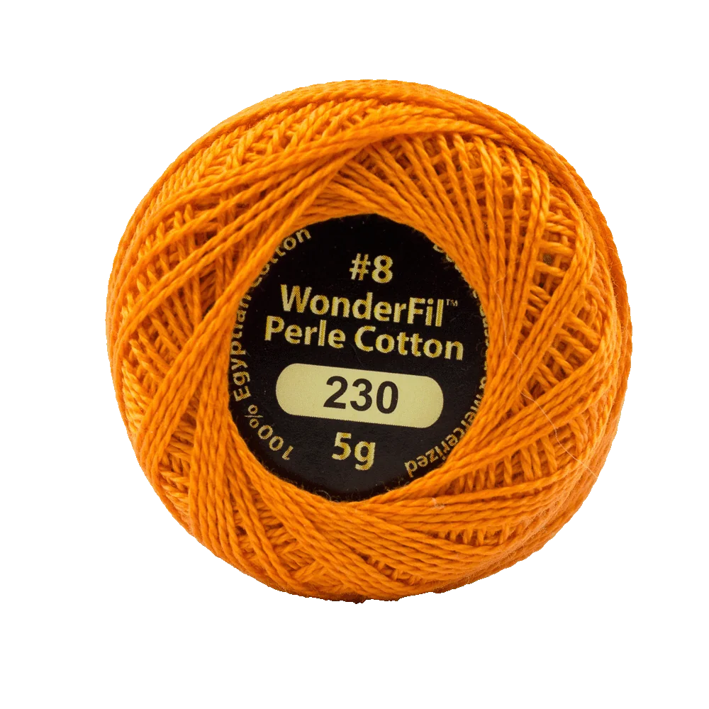 Elezanza 8wt Egyptian perle cotton thread solid color