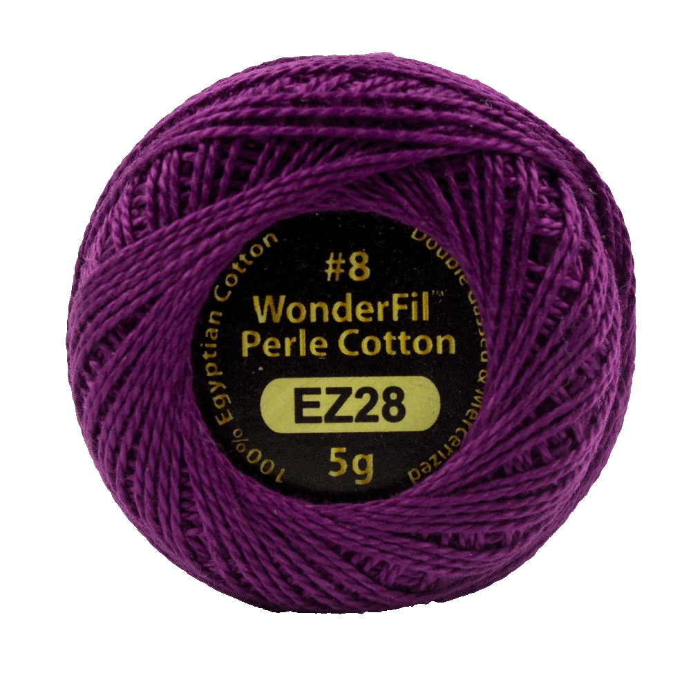Elezanza 8wt Egyptian perle cotton thread solid color