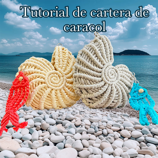 Tutorial cartera de caracol en Macramé