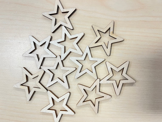 Estrellas de Madera 1.5in