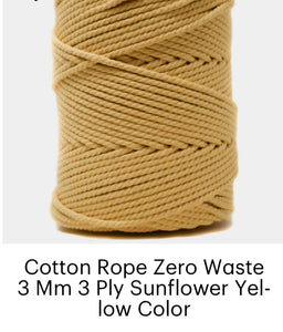 Ganxxet Cotton Rope Zero Waste 3 Mm - 3 Ply