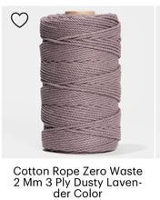 Load image into Gallery viewer, Ganxxet COTTON ROPE ZERO WASTE 2 MM - 3 PLY