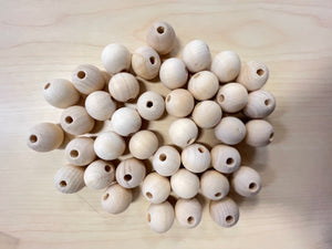 NATURAL WOODEN BEAD 20mm