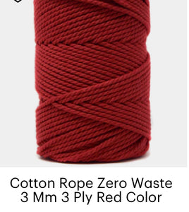 Ganxxet Cotton Rope Zero Waste 3 Mm - 3 Ply