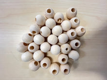 Load image into Gallery viewer, NATURAL WOODEN BEAD BIG HOLE
